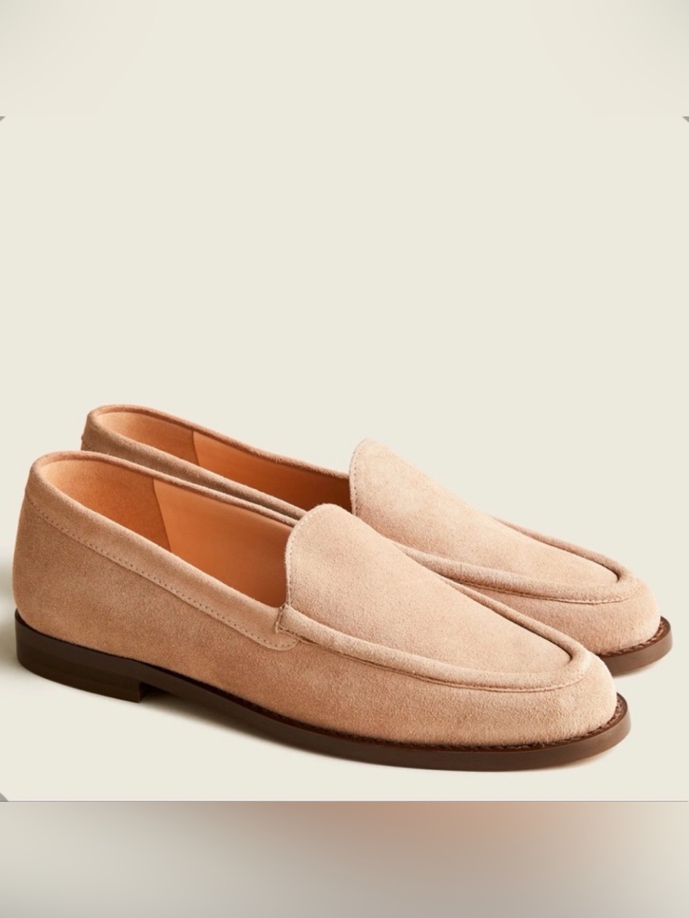 J.Crew Brown Winona Suede Loafers Minimalist Luxury Style Size 10